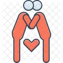 Kissing Osculate Couple Icon