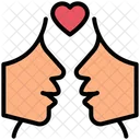 Kissing Couple Face Icon