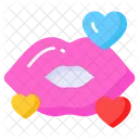 Love Hearts Lips Icon