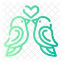 Birds Romantic Kiss Icon