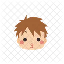 Boy Kiss Emoji Icon