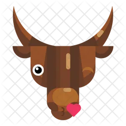 Kissing Bull Emoji Icon