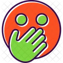 Emoji Face Hand Icon