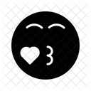 Kissing Emoji Face Icon