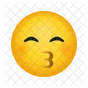 Kissing Face With Closed Eyes Emoticon Emoji Icon