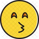 Kissing Face With Smiling Eyes Icon
