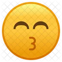 Kissing Face With Smiling Eyes Emoji Emoticon Icon