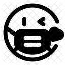 Kissing Heart Emoji With Face Mask Emoji Icône