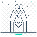 Kissing Osculate Couple Icon