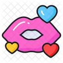 Love Hearts Lips Icon