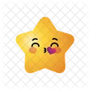 Kissing Star Kissing Love Icon