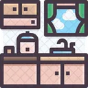 Kitchen Kitchen Platform Kitchen Interior Icon