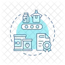 Production Kitchen Incubators Supply Chain Icon