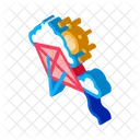 Kite Flying Sunny Icon