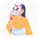 Kitsune Mask Chinese Mask Girl Mask Icon