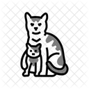 새끼 고양이 어미 고양이 아이콘