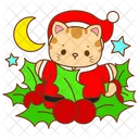Cat Christmas Fluffy Icon