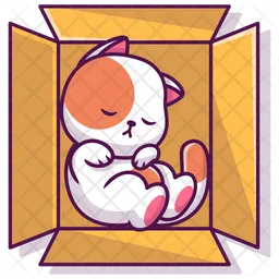 Kitty Sleeping In Box  Icon