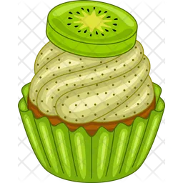 Kiwi cupcake  Icon