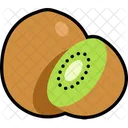 Kiwi With Half Cut Fruit Healthy Icon