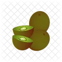 Kiwi With Slice Kiwi Fruit Icon