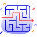 Herausforderung Labyrinth Puzzle Symbol