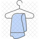 Kleiderbugel Handtuch Linien Farbsymbol Icon