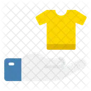 Bekleidungsillustration Handhaltungskleidung Werbekunst Symbol