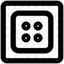 Kleidung Knopf Quadrat Symbol