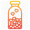 Kleine Herzen Flasche  Symbol