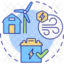 Landliche Elektrifizierung Technologie Symbol