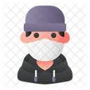 Mann Avatar Medizinische Maske Symbol