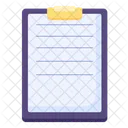 Klemmbrett Mit Papier Planung Organisation Symbol