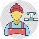 Klempner Handwerker Rohrinstallateur Symbol