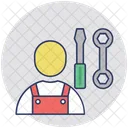 Klempner Handwerker Rohrinstallateur Symbol