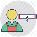 Klempner Handwerker Rohrinstallateur Symbol