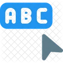 Klicken Sie auf abc  Symbol