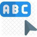 Klicken Sie auf abc  Symbol