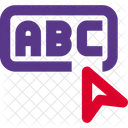 Klicken Sie auf abc  Symbol