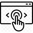 Klicken Sie Auf Die Website Und Klicken Sie Hier Symbol