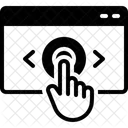 Klicken Sie Auf Die Website Und Klicken Sie Hier Symbol