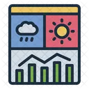 Klimadaten Wetter Bericht Symbol