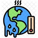 Globaler Notfall Extreme Wetterbedingungen CO 2 Emissionen Symbol