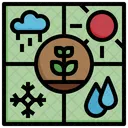 Klimauberwachung Regen Sensor Symbol