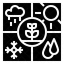 Klimauberwachung Regen Sensor Symbol