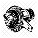 Klingenscharfer Schleifen Werkzeug Symbol