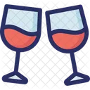 Anstossen Glaser Stielglaser Symbol