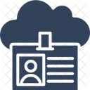 Abzeichen Personalausweis Wolkendiagramm Symbol