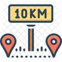 Km Location Distance Icon