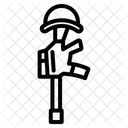 Kneeling Soldier Silhouette Icon